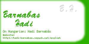 barnabas hadi business card